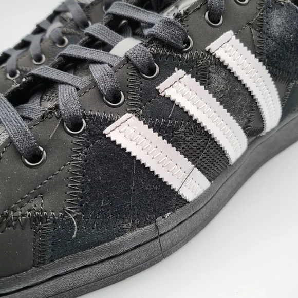 NEW Men's Sz 12 Adidas Superstar Atmos Patchwork - Core Black GW3473 - Picture 3 of 10
